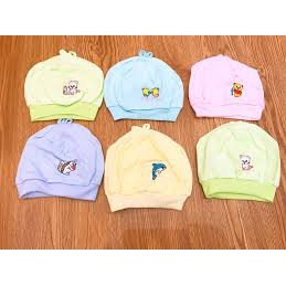 Mũ cotton Hằng trang cho trẻ sơ sinh, hàng cao cấp