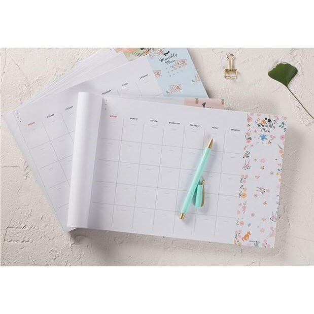 Desk Monthly Plan - Planner để bàn - Tiệm ngựa gỗ