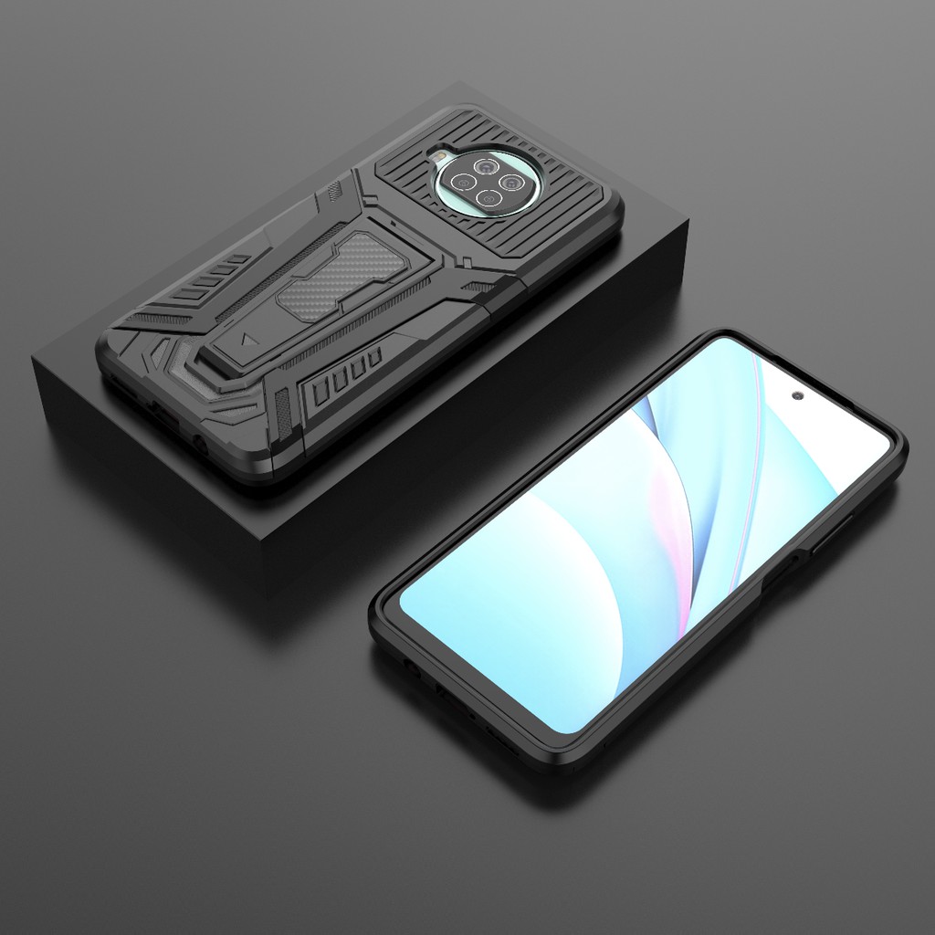 Ốp lưng Mi 10T Lite / Note 9 Pro 5G Iron Man Pro chống sốc giá đỡ chân đế xem phim cao cấp