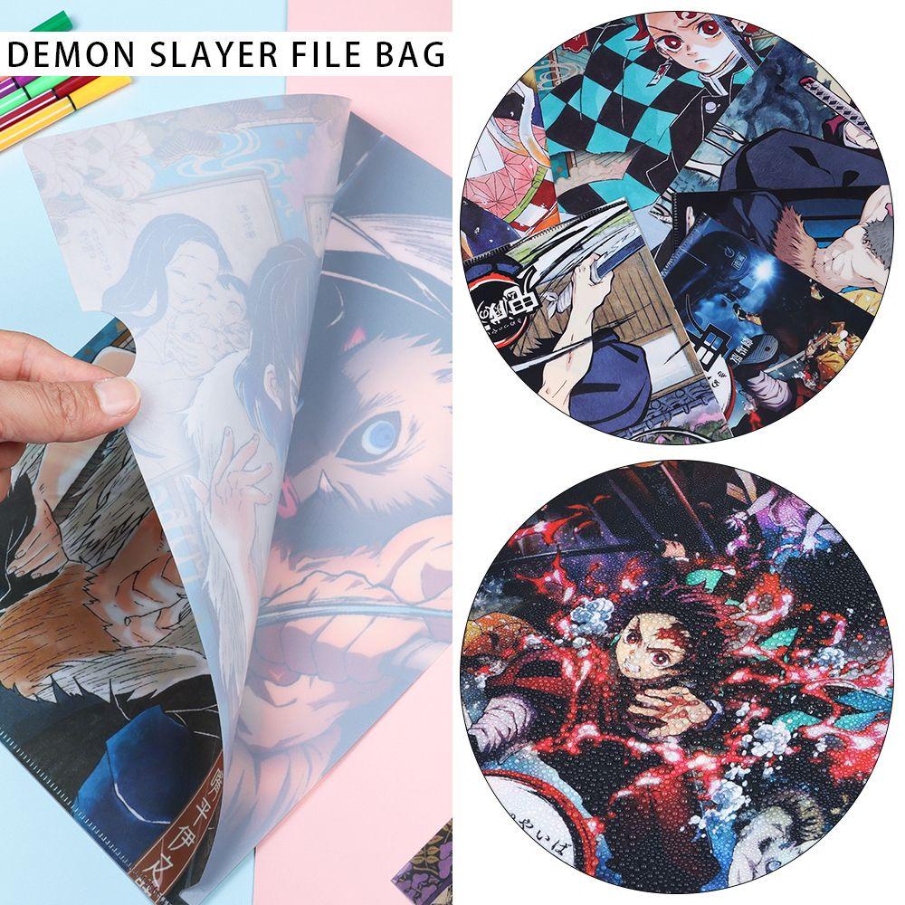 PISTA Bìa Nhựa PVC Họa Tiết Hoạt Hình Anime Demon Slayer Độc Đáo