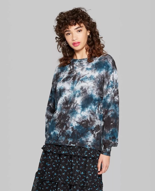 Áo thun dài tay chính hãng WILD FABLE LONGSLEEVE RELAXED TIE-DYE