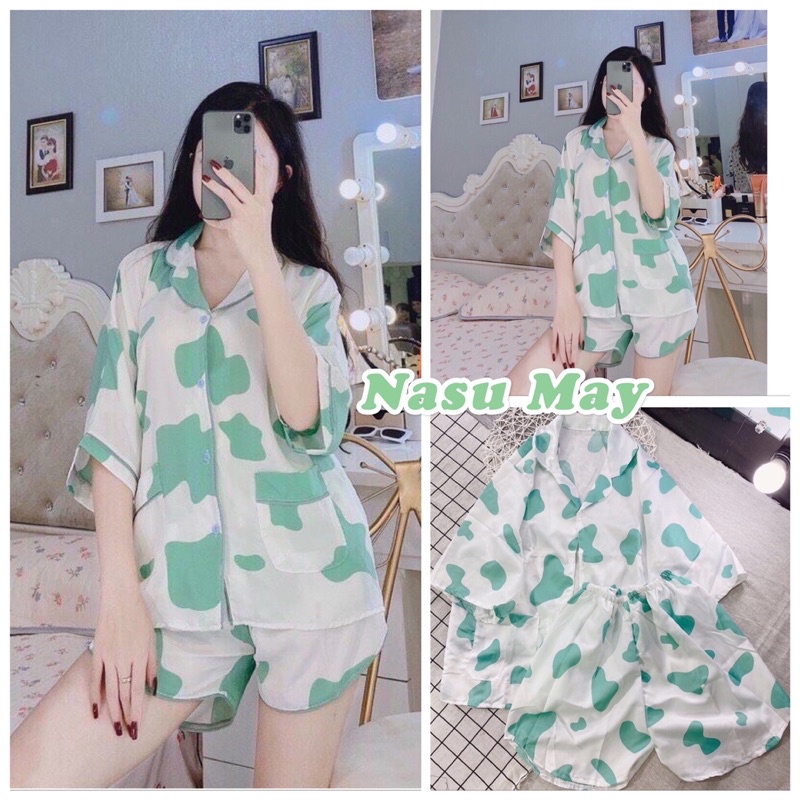 Bộ ngủ pijama tay ngắn mặc nhà cute mẫu mới nhất