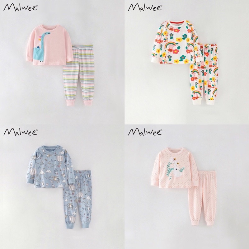 Bộ bé gái Little Maven bộ thun cotton mỏng