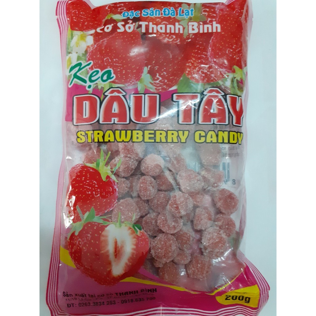 Set mix Kẹo me - kẹo dâu tây - kẹo dâu tắm đặc sản và chính gốc Đà Lạt - 600g