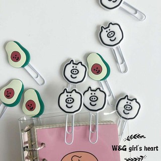 24h delivery W&G Korean cartoon pig pig avocado avocado student stationery