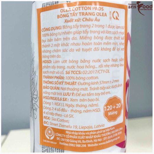 Bông Tẩy Trang Olea Cotton Pads (140 Miếng)