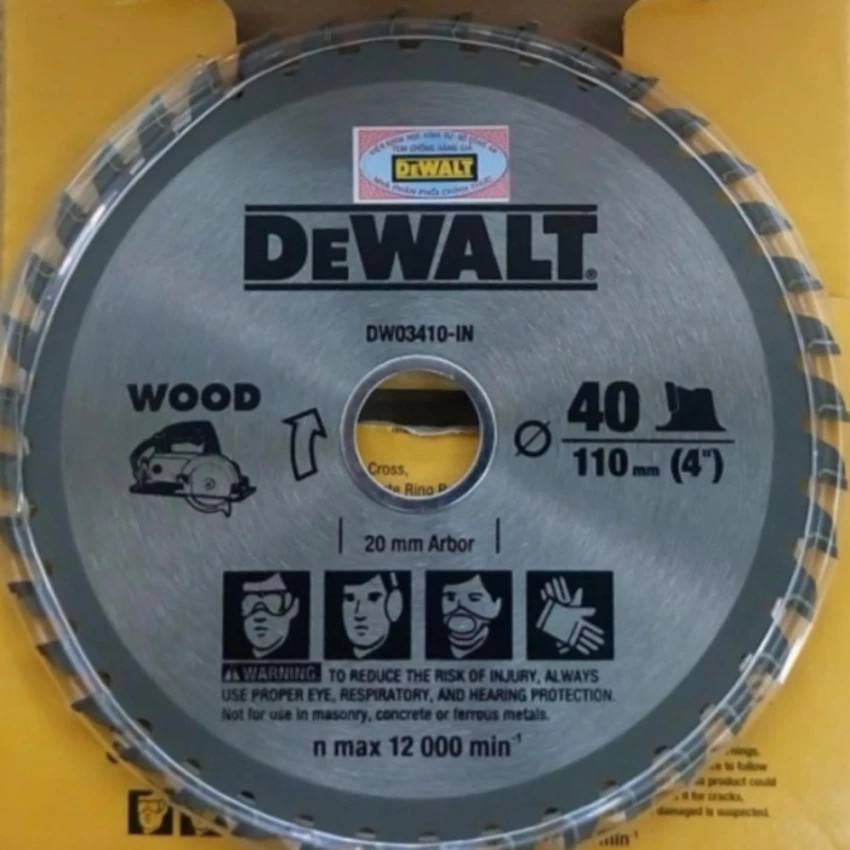 Lưỡi cưa gỗ 110mm/40 răng Dewalt DW03410