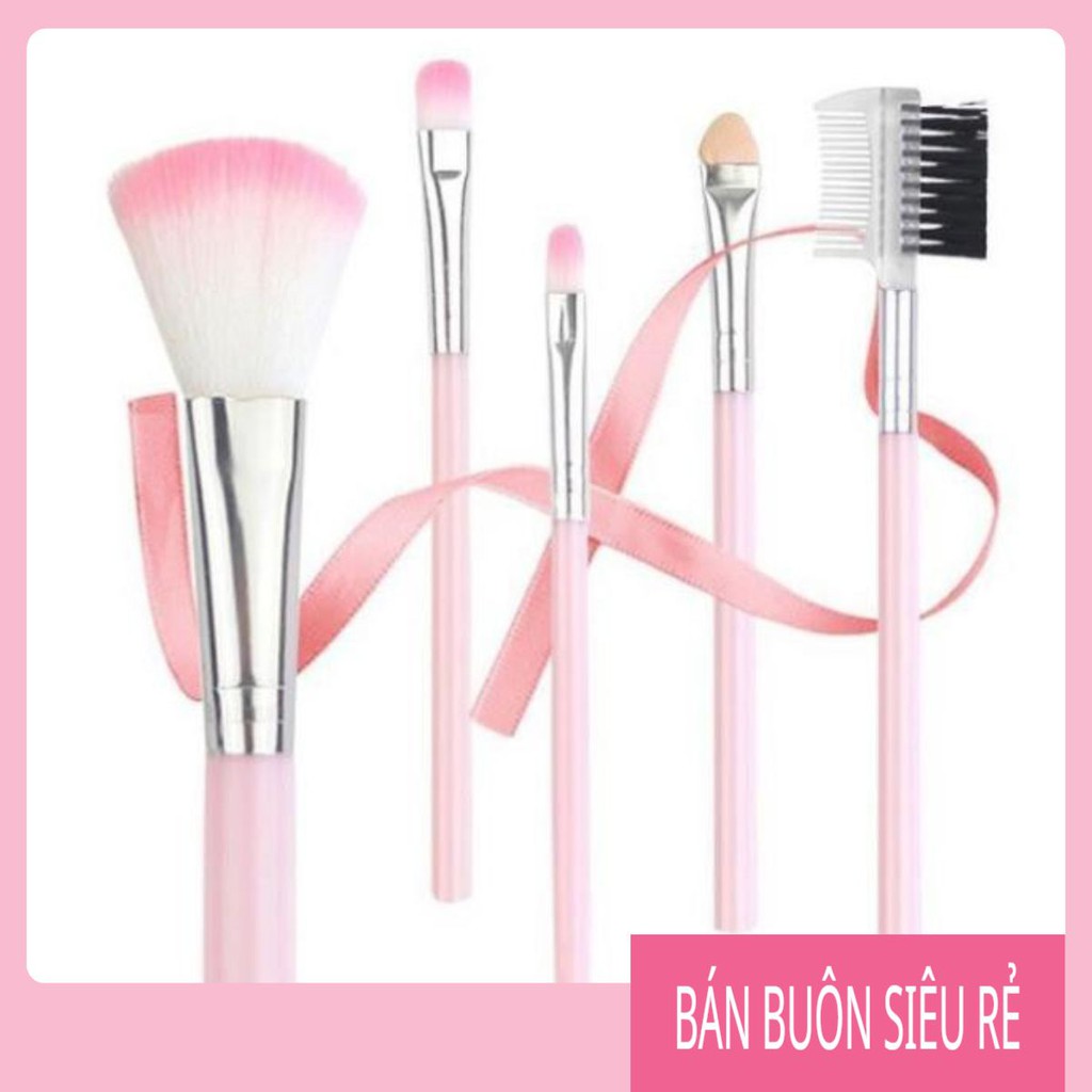 Bộ cọ mini hồng 5 chi tiết kèm túi đựng bán buôn siêu rẻ GAU