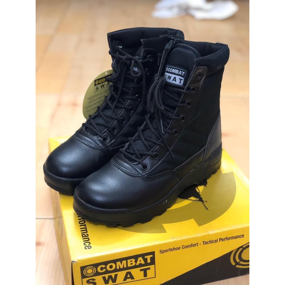 Giày Boot Nam LÍNH MỸ SWAT Cao Cổ Phong Cách Quân Đội .