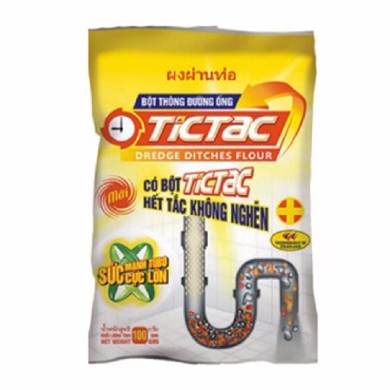 Bột thông cống tictac/ men bể phốt tictac