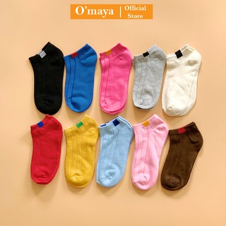 Set 5 đôi tất nữ cổ ngắn len tăm vintage hàn quốc omaya - tn04