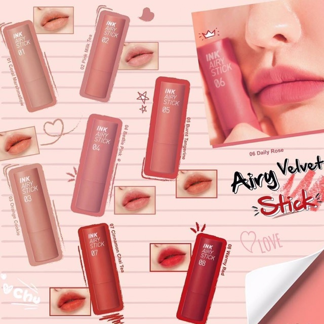 Son thỏi siêu lì - mịn môi Peripera Ink The Airy Velvet Stick