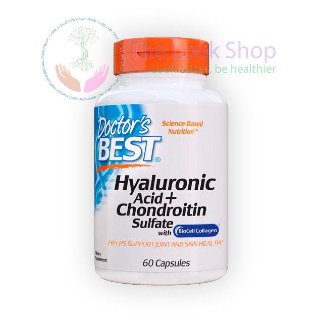 Viên uống cấp nước giữ ẩm da Hyaluronic Chondroitin Biocell Collagen 60 viên - Doctor's Best USA