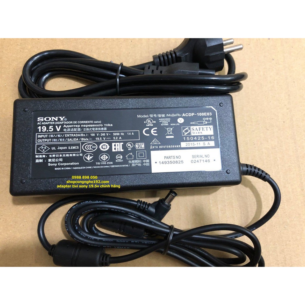 ADAPTER- NGUỒN TIVI SONY 19.5V 5.2A CHÍNH HÃNG shopphukien192