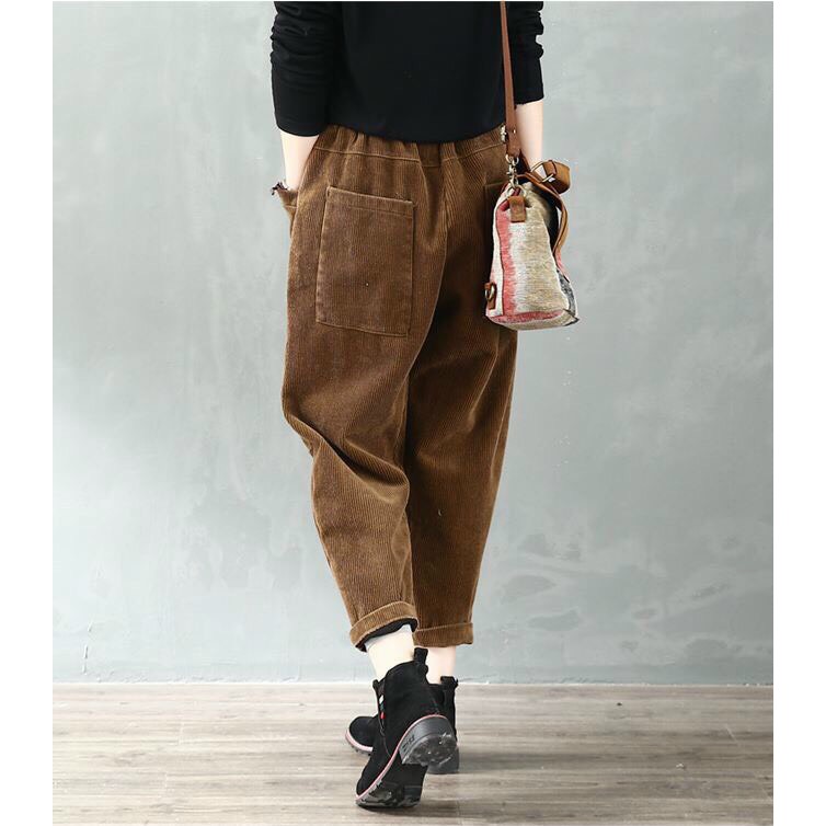 QUẦN BAGGY CHẤT NHUNG TĂM CO GIÃN 3 SIZE 45-60KG TÙY CHIỀU CAO
