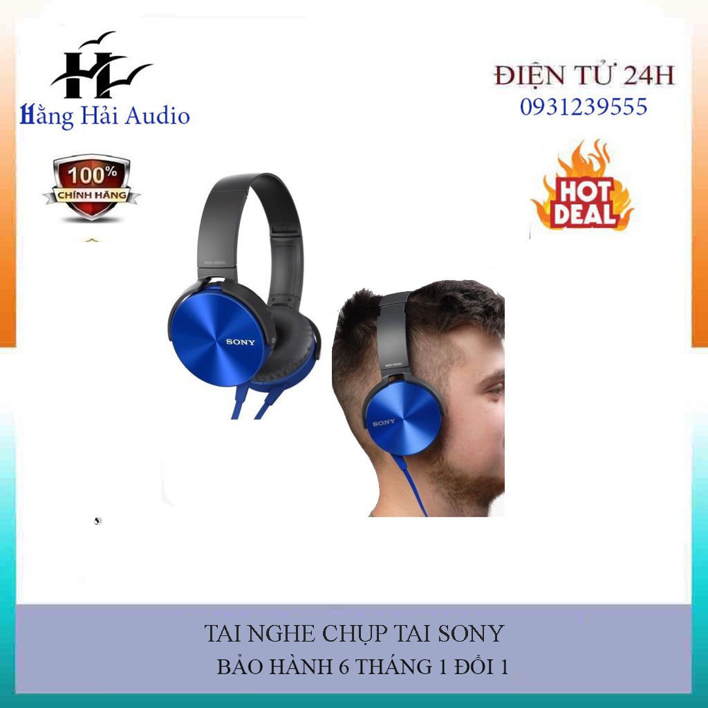 Tai Nghe Có Dây Sony XB450 Có Micro Khử Tiếng Ồn Giắc 3.5