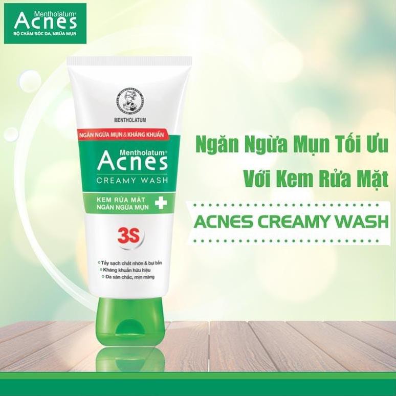 Sửa rửa mặt Acnes 3S - sạch nhờn, bụi bẩn, da mịn màng