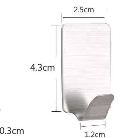 Móc Inox, Móc Sắt Dán Tường Siêu Dính, Tiện Lợi Treo Đồ Đa Năng