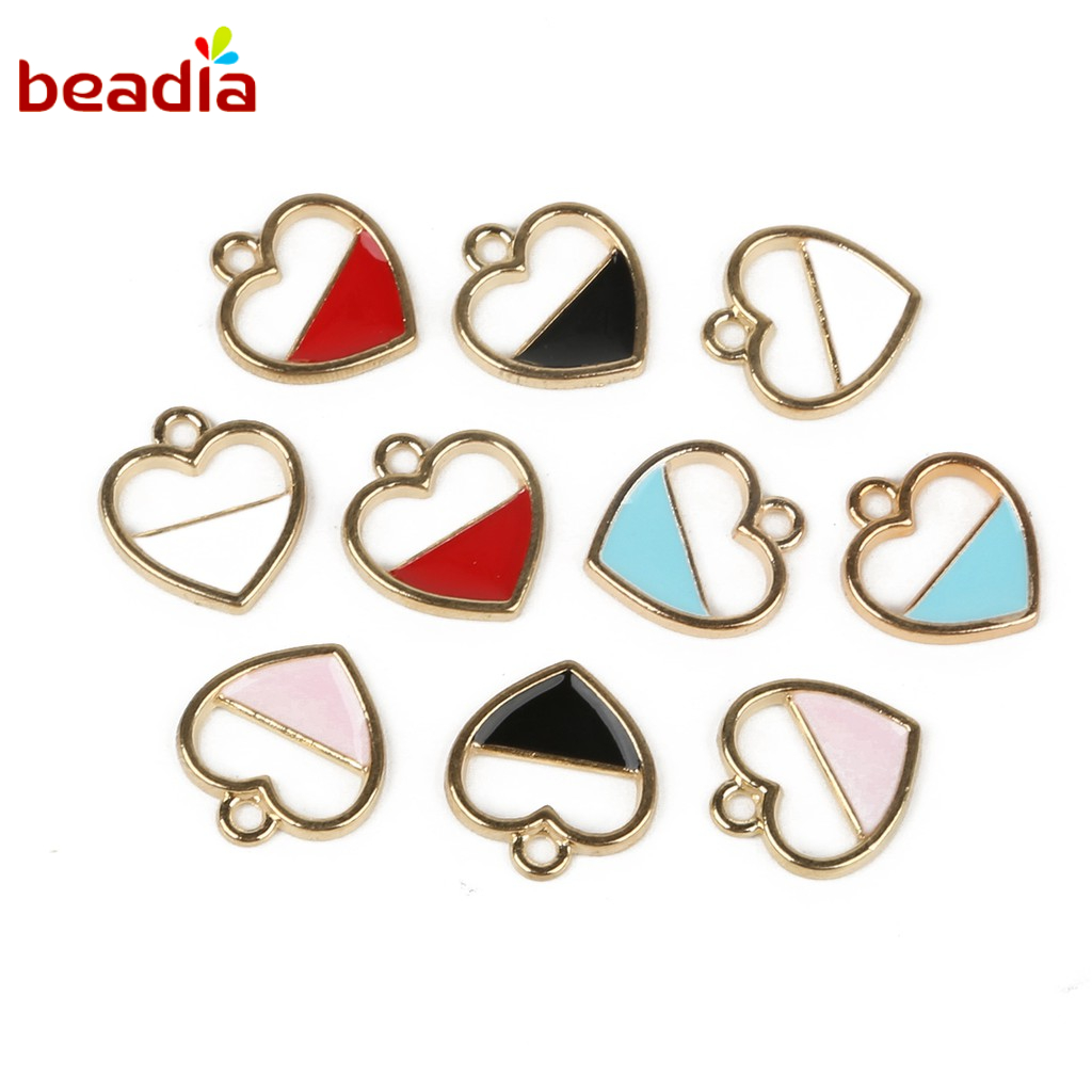 BEADIA Mặt Vòng cổ Hình Vỏ Sò Tráng Men DIY