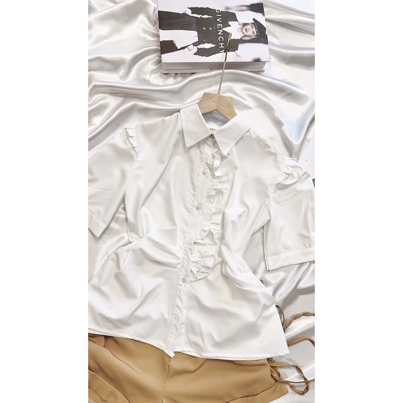Set áo sơ mi bèo + quần oze