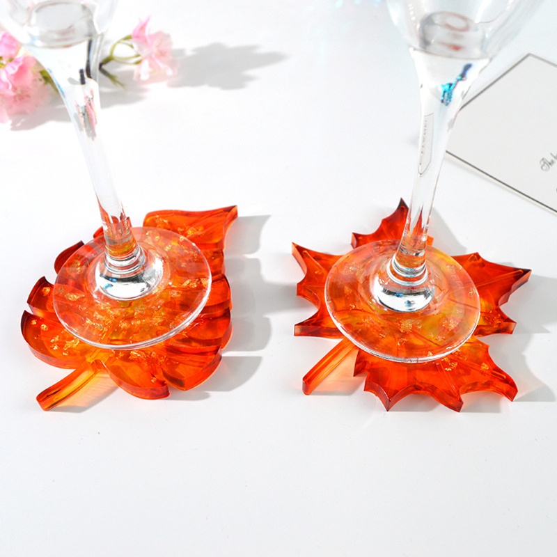Khuôn Silicone Làm Đế Lót Ly Hình Chiếc Lá DIY