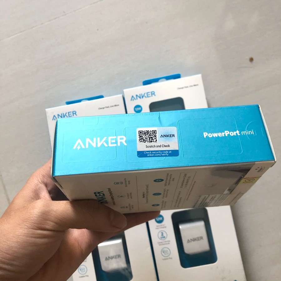 Adapter Sạc 2 Cổng Anker PowerPort Mini 12W - A2620 - Hàng Chính Hãng