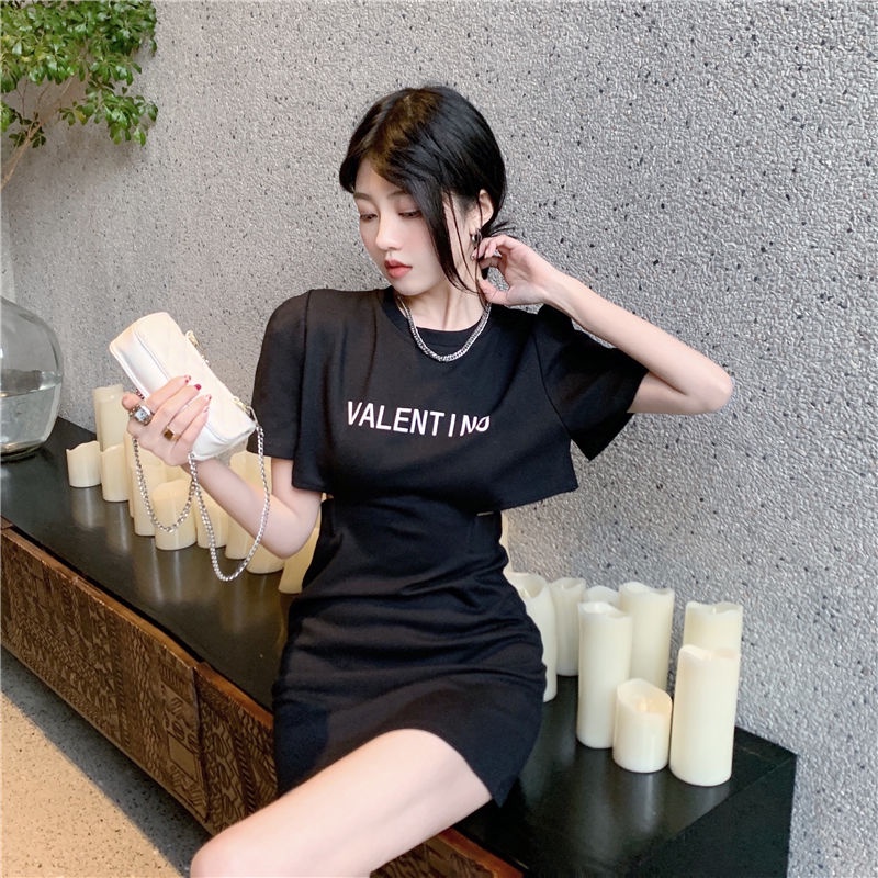 COZOK Đầm Tay Ngắn Dáng Ôm Thời Trang Quyến Rũ Cho Nữ