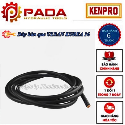 Dây hàn que ULSAN KOREA 16mm - Lõi đồng 100% nguyên chất,vỏ cao su mềm dẻo-Hàn que 1.6-3.2ly