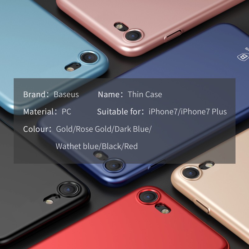 Ốp lưng iphone 7 & 7plus siêu mỏng Ultra Slim Thin Series hãng Baseus