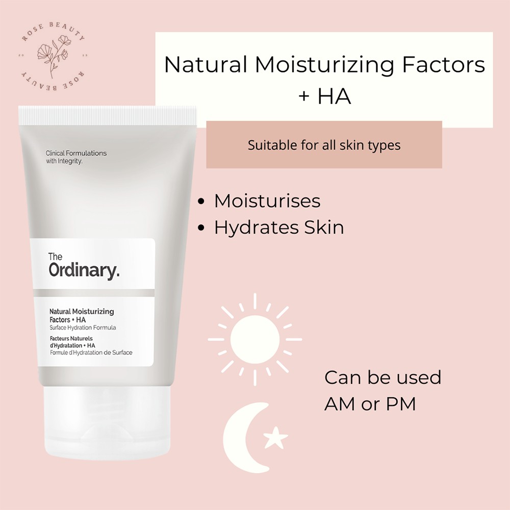 Kem dưỡng ẩm The Ordinary Natural Moisturizing Factors + HA cấp nước cho da