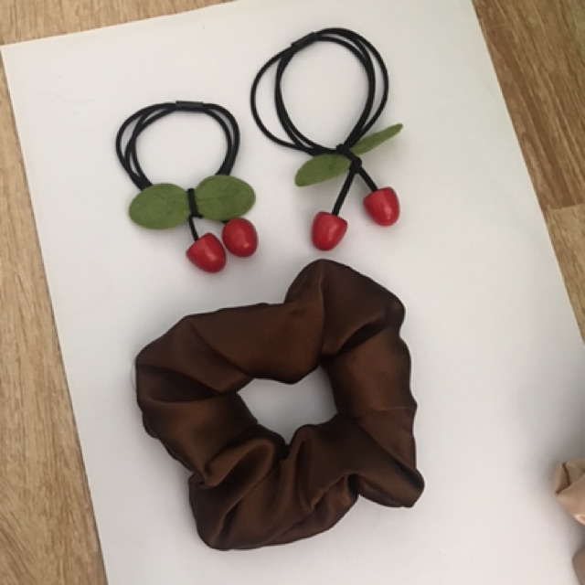 Cột tóc vải scrunchies bản to được chọn màu bán lẻ giá sỉ
