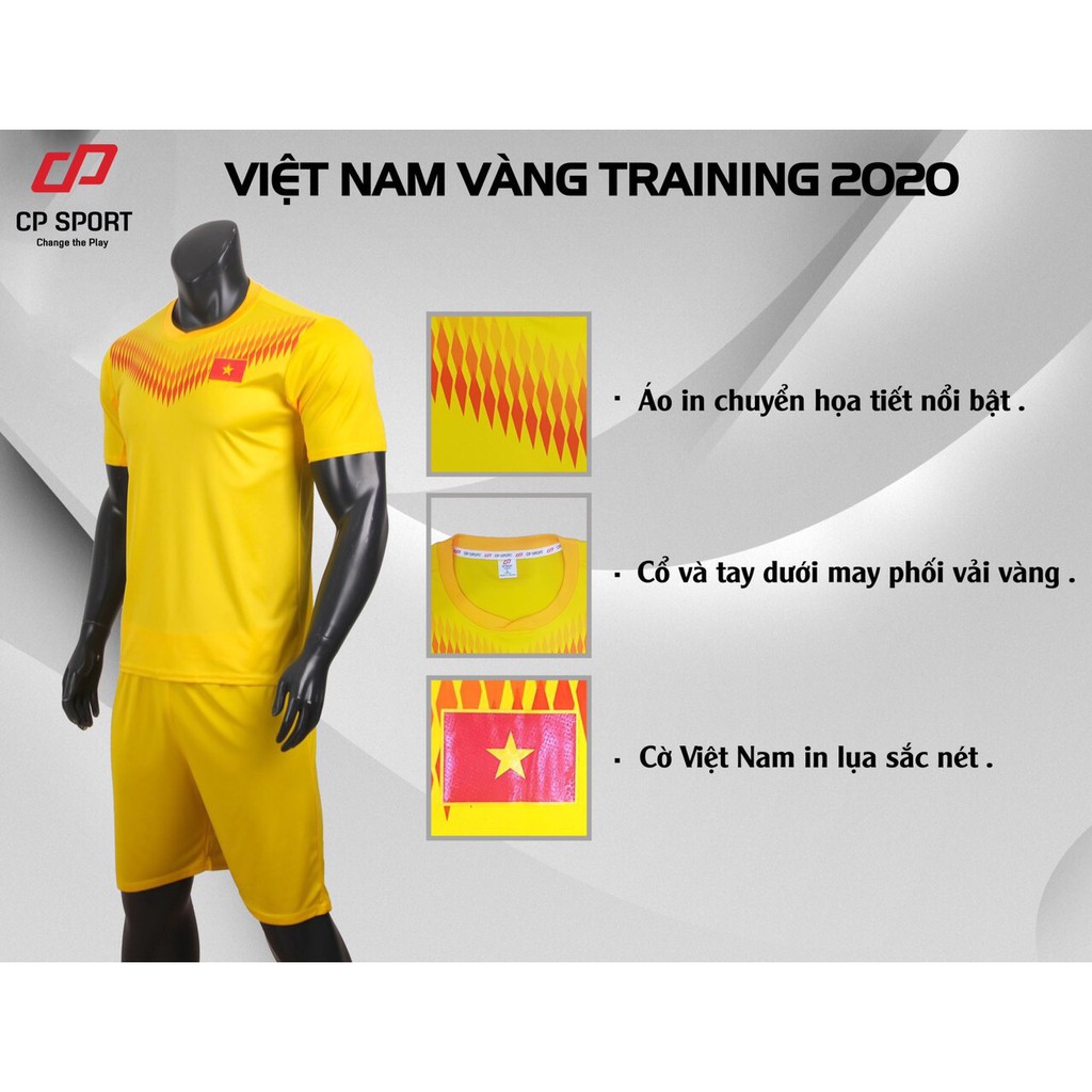 Bộ 1 áo bóng đá thủ môn Việt Nam 2020 màu vàng ( áo thủ môn đội tuyển VN mới nhất )