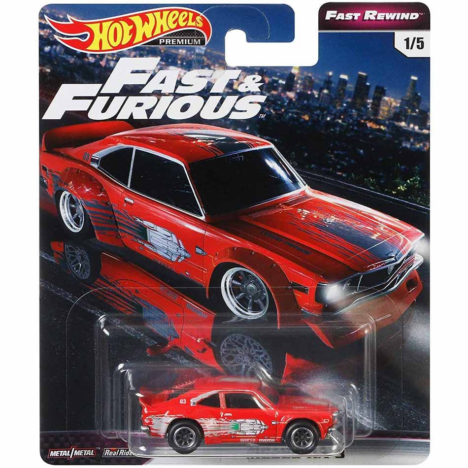 Xe Mô hình Hot Wheels Mazda RX-3 Fast & Furious Premium Fast Rewind