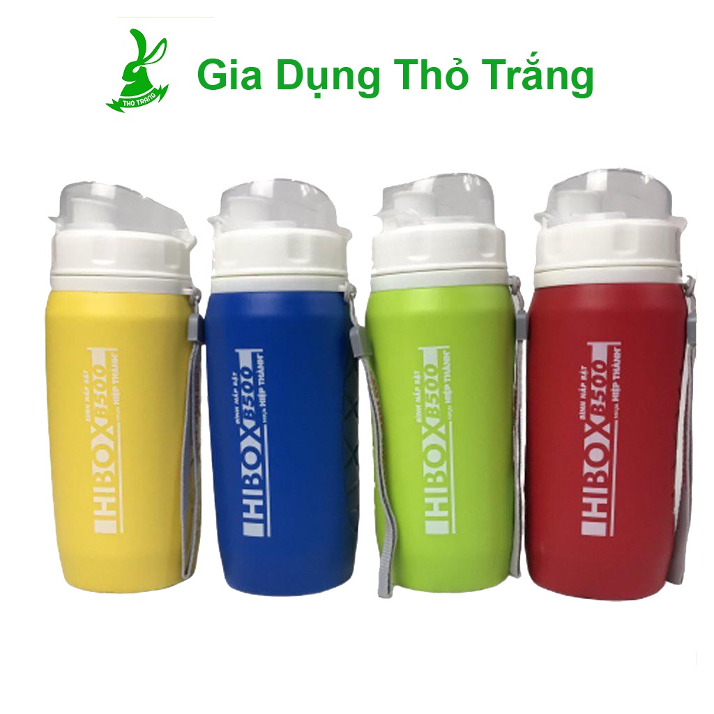 Bình nước nắp bật Hibox nhựa PP Chính Phẩm an toàn sức khỏe giữ nóng lạnh tốt hàng chính hãng Hiệp Thành