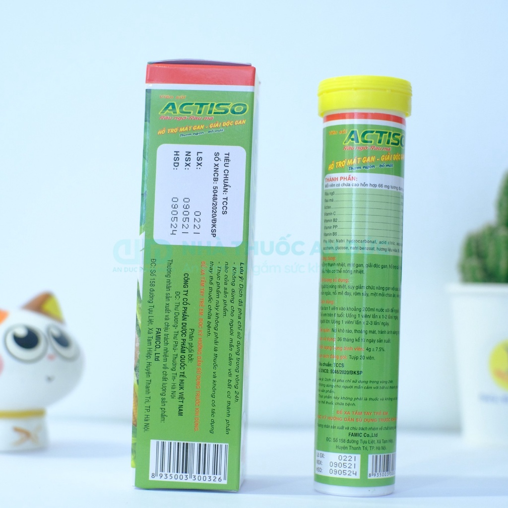 Sủi Actiso Râu Ngô Rau Má Mát Gan Giải Độc Gan - Nhà thuốc An Đức