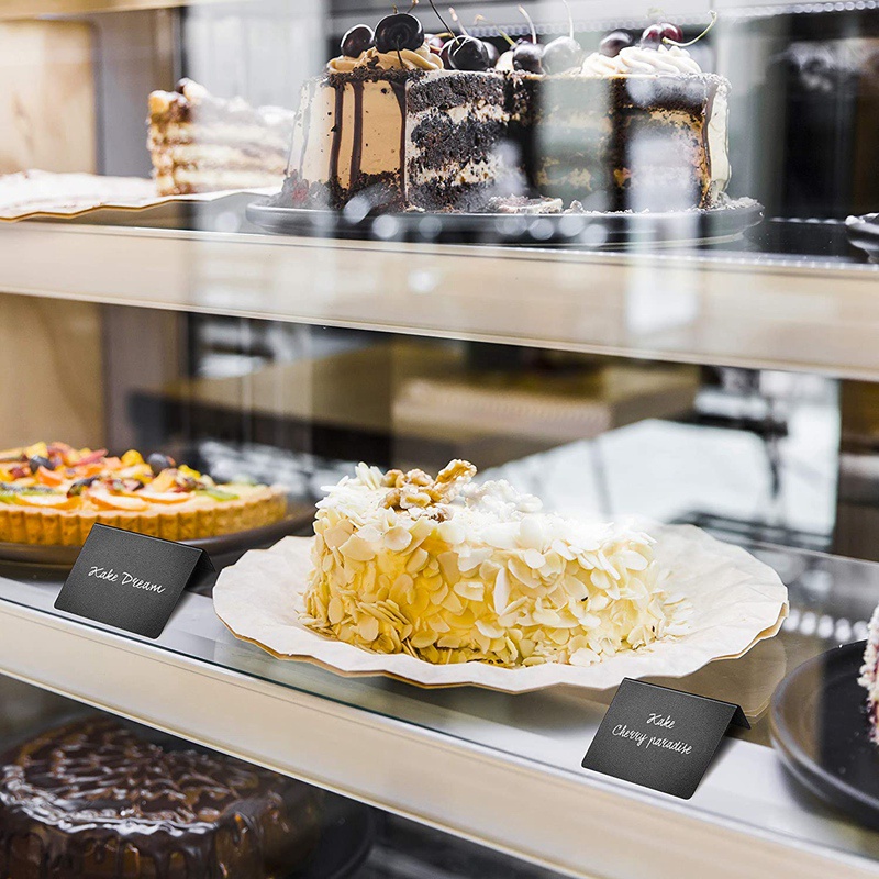 Bộ 10 Bảng Đen Mini 4 X3inch Dùng Trang Trí Thức Ăn - Buffet - Bàn Tiệc Cưới - Bakery - Bảng Nhỏ