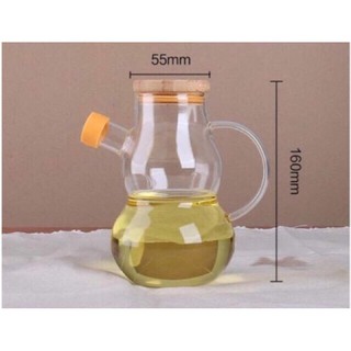 Bình rót thuỷ tinh nắp gỗ 600ml