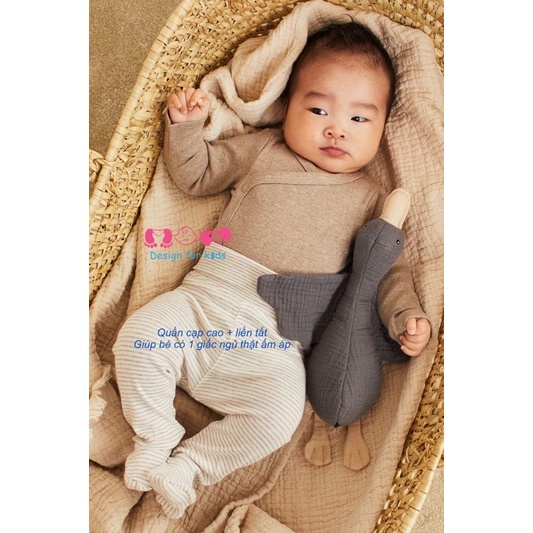 (Link 1) Quần dài cạp cao, quần liền tất hàng xuất HM vải cotton siêu mềm mịn cho bé trai và bé gái