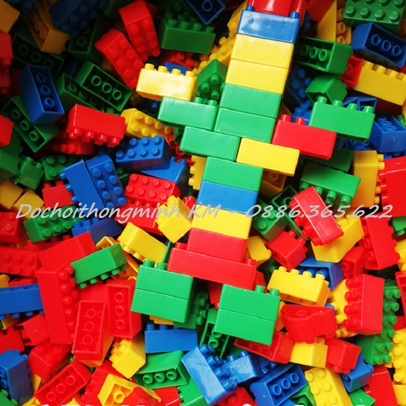 Túi nhựa LEGO luồn hạt hình học, lắp ráp không gian 3 chiều, domino, xây dựng nhà cửa... LINK TỔNG HỢP