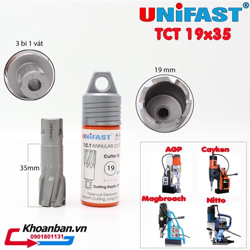 [XẢ KHO - FREESHIP] Mũi khoan thép cứng Unifast TCT 19x35