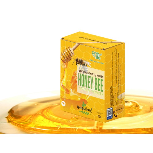 Hộp 50gr Bột Mật ong Hàn Quốc ONELIFE nguyên chất, hòa tan uống liền, thay đường ăn kiêng