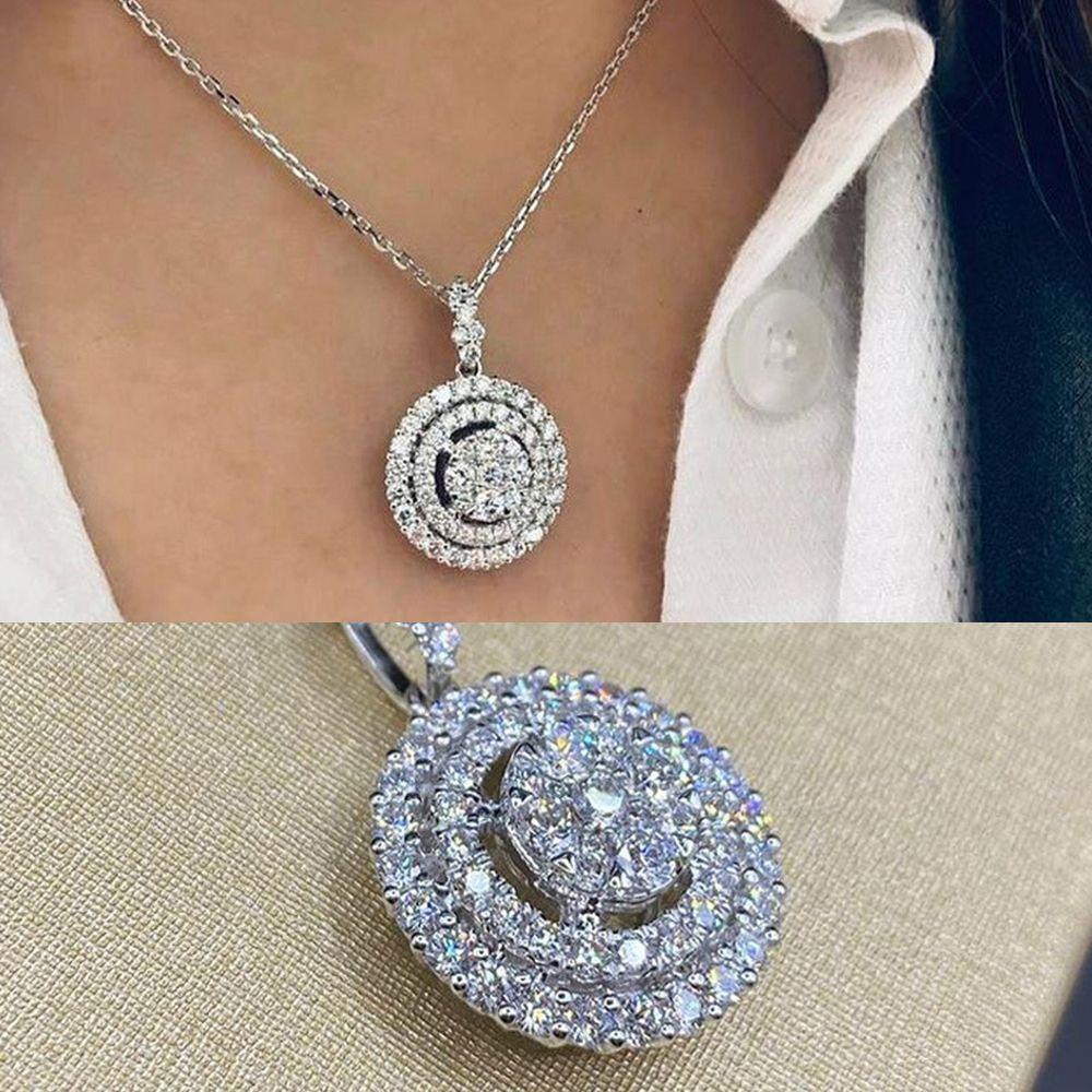 Eutus Vòng cổ Đính Đá Khối Lập Phương Trang Sức Đám Cưới Dành Cho Bạn Nữ