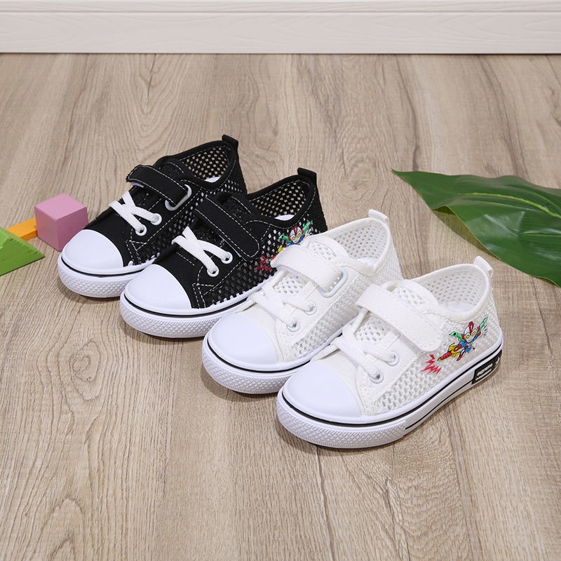 Giày Offer~Giày Vải Canvas Đế Trơn Thoáng Khí Phong Cách Hàn Quốc Phong Cách Mới Dễ Phối Đồ Cho Bé Trai Bé Gái