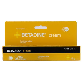 Tube Kem Betadine Cream 5% Sát Khuẩn Vết Thương 15g