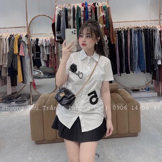 ÁO SƠ MI HOA TRÀ NGẮN TAY CHẤT SƠ MI LỤA