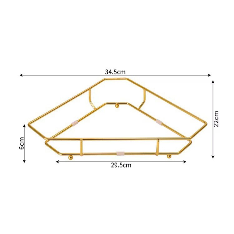 Kệ góc tam giác, Kệ góc nhà tắm, Kệ góc nhà bếp 1,1kg Chất Liệu Gốm Sứ Vân Cẩm Thạch Sang Trọng