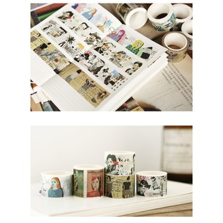 MD - Combo washi tape, sticker và stamp