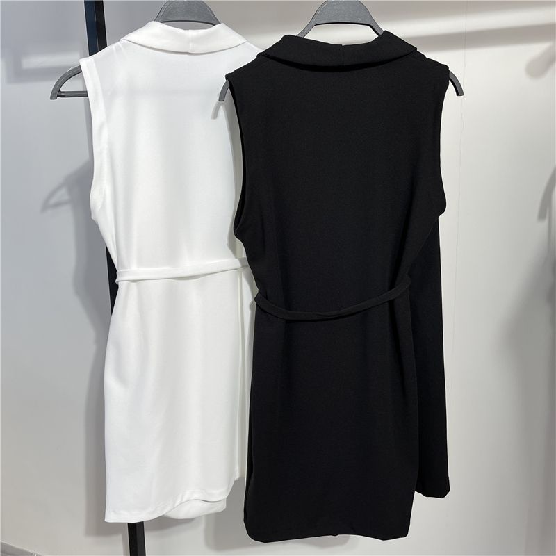 Áo gile dáng dài vạt chéo ZR