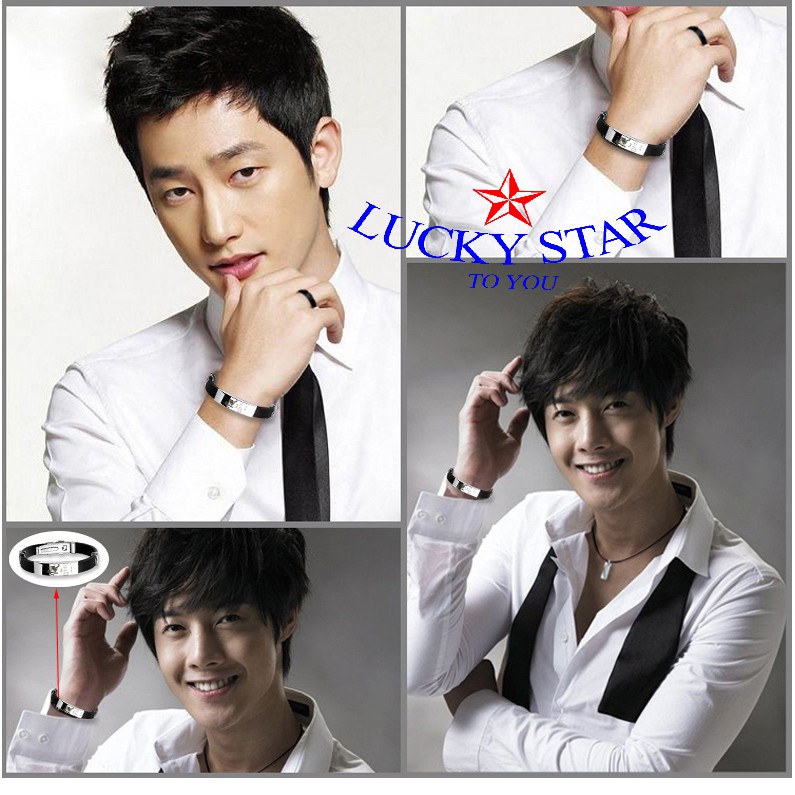 Vòng tay thời trang nam nữ dây đeo đồng hồ bảng trơn inox không đen