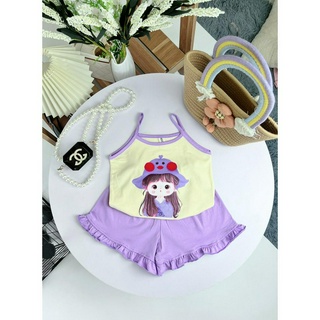 Bộ 2 dây cotton 4c cho bé gái.